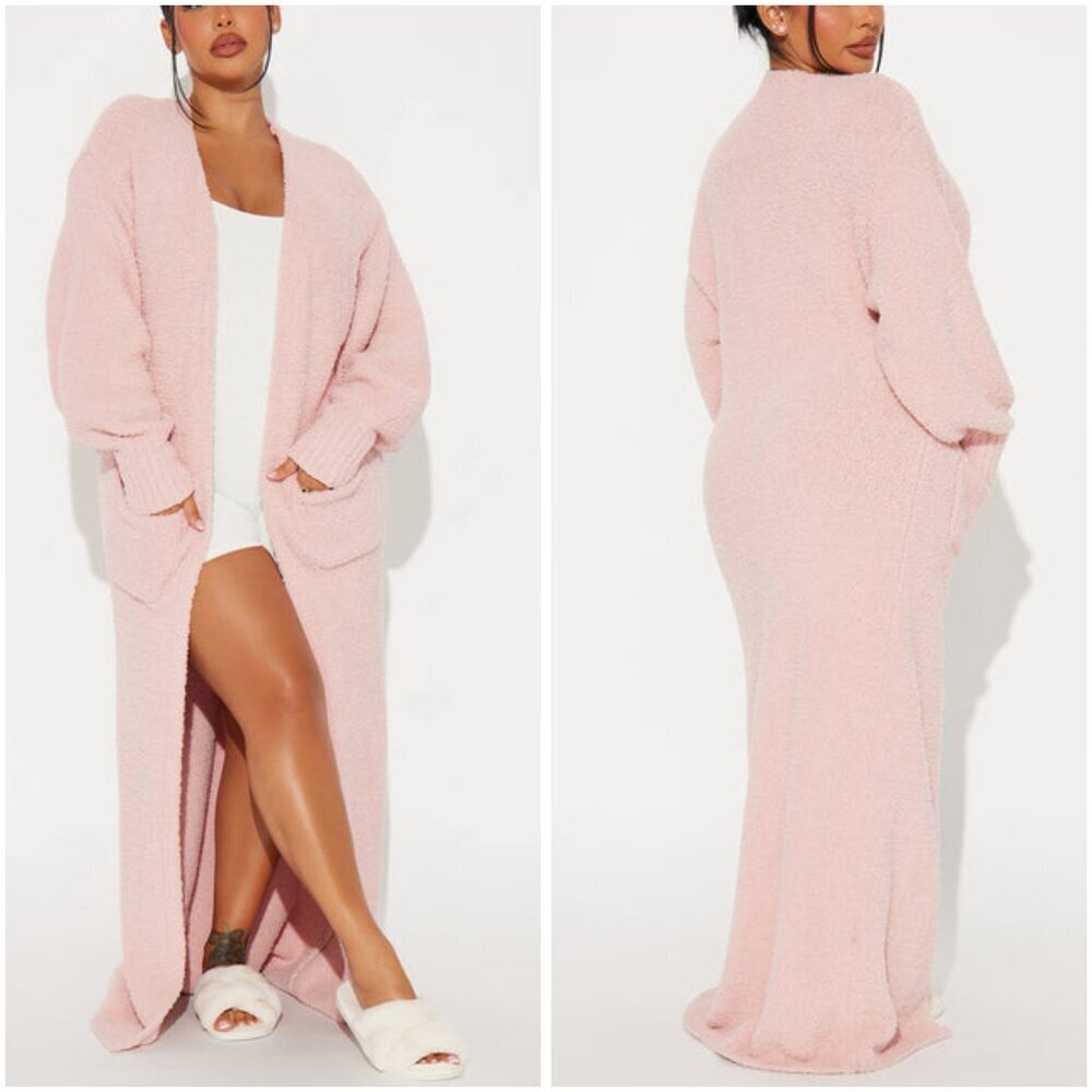 Fashion Nova Mauve Pink Living In It Cardigan NWT Size Small